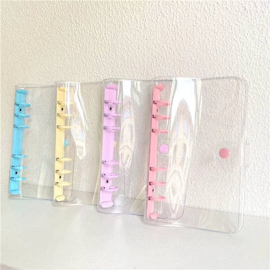 [Hanya Binder] Binder A6 Motif Daisy Bunga Transparan Buku Keuangan Notebook PVC Transparan Manik Gl