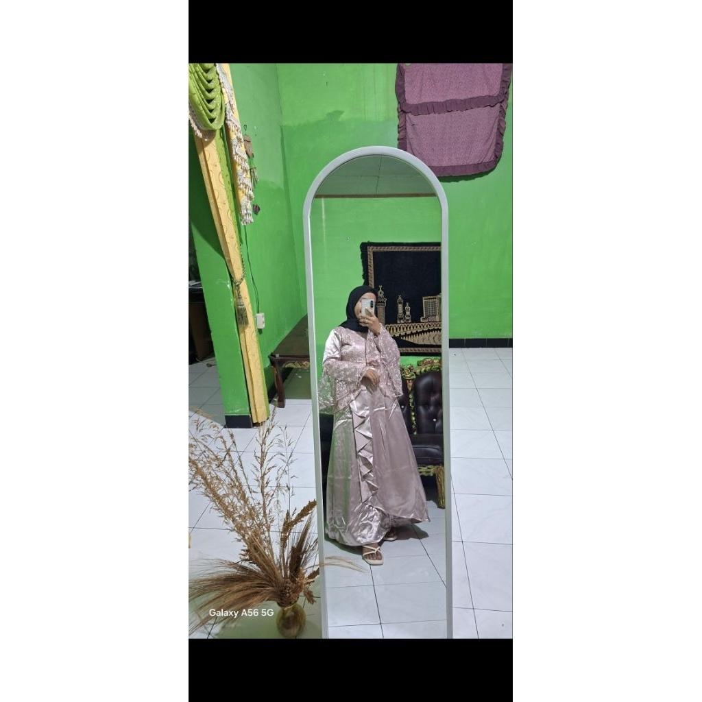 PL gamis brukat import mix satin (baca deskripsi)