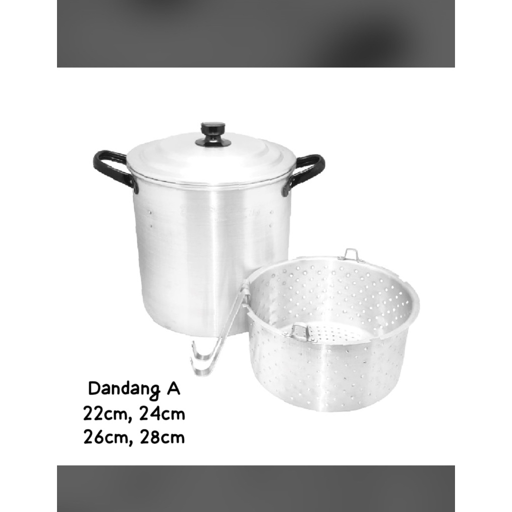 MASPION DJAWA JAWA DANDANG TINGGI A 22 24 26 28 CM ALUMUNIUM PLUS TUTUP STEAMER KUKUS BESAR BERKUALI