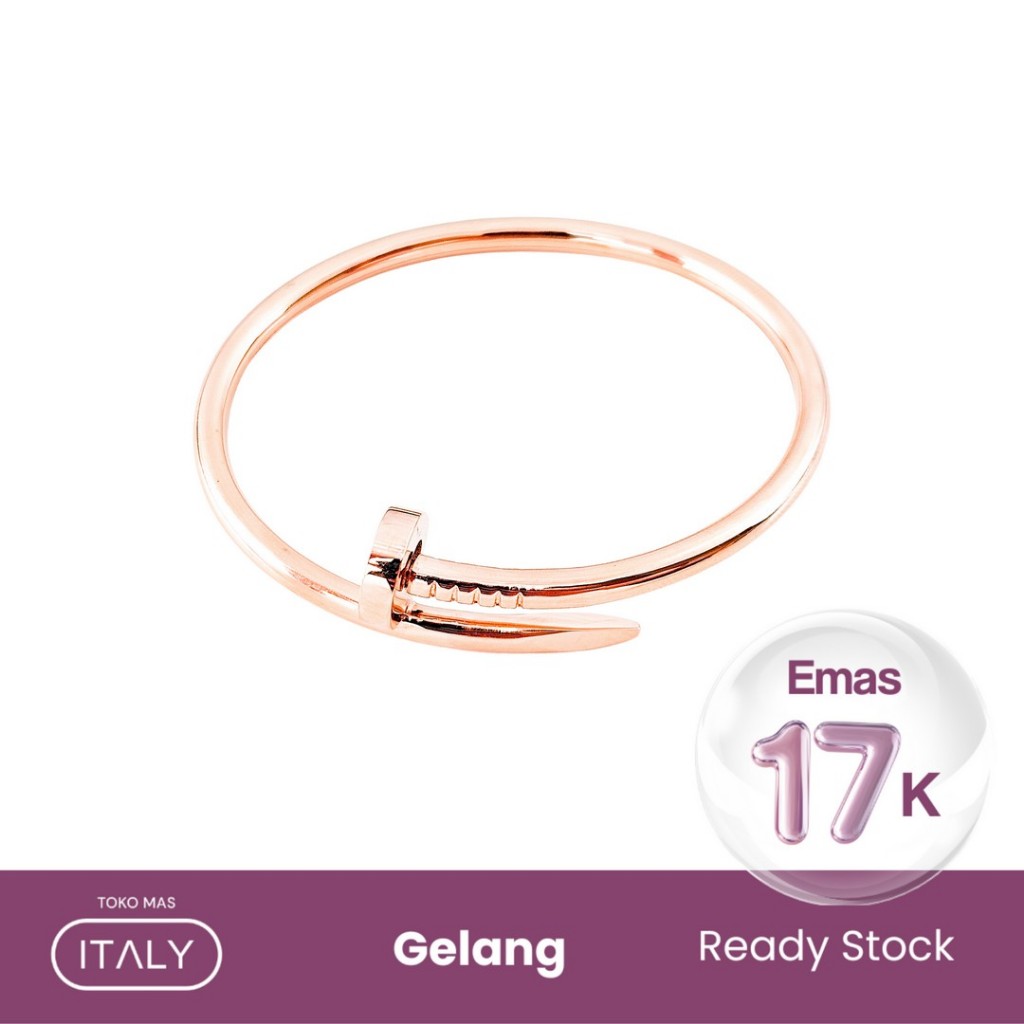GELANG KAKU MODEL TINJU PAKU ROSE 750 17K