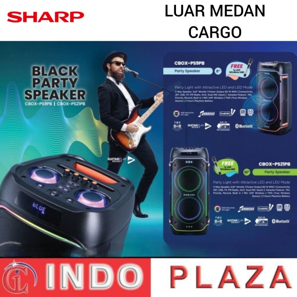 SPEAKER PARTY SHARP / PARTY SPEAKER SHARP BLACK Series (LUAR MEDAN/CARGO)