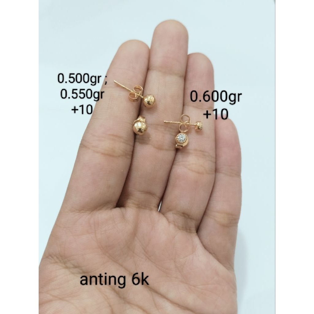 anting emas 6 karat