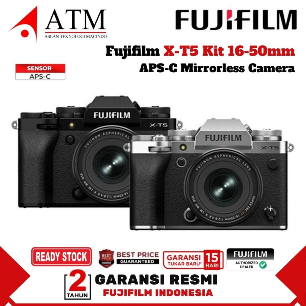 Fujifilm XT5 Kit 16-50mm f2.8-4.8 Mirrorless Camera Fuji X-T5 XT 5 16-50 mm Garansi Resmi