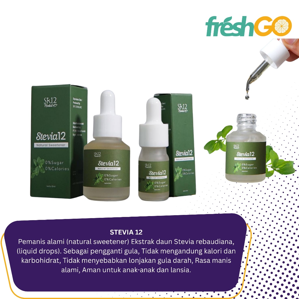 STEVIA12 / STEVIA ORIGINAL 100% / STEVIA ASLI / PEMANIS ALAMI / STEVIA PEMANIS ALAMI / STEVIA LIQUID