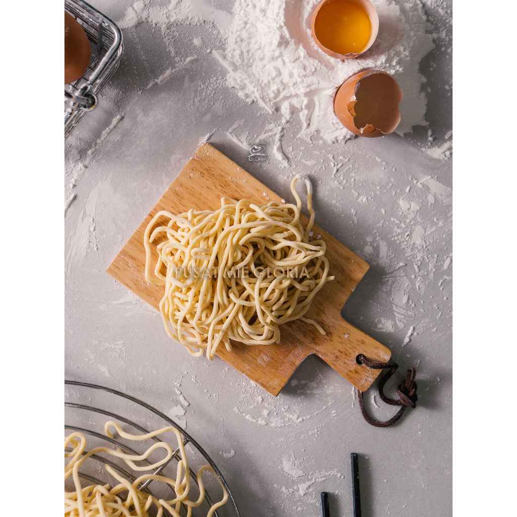 GLORIA Mie Telur Bundar | Mie Mentah untuk Mie Goreng/Mie Godong/Mie Kuah