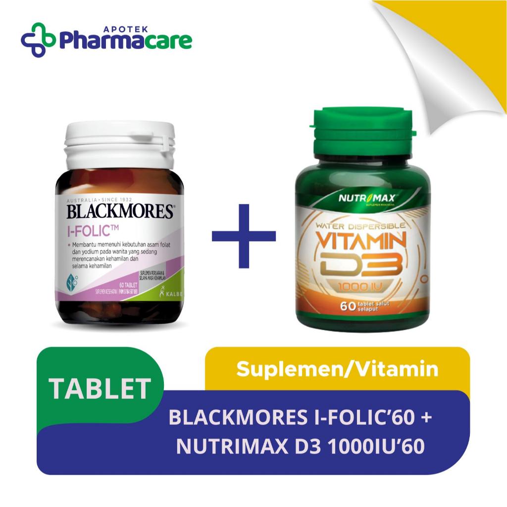 PHARMACARE | (BUNDLING) PAKET BUMIL BLACKMORES I-FOLIC + NUTRIMAX D3 1000 | SUPLEMEN IBU HAMIL - ASA