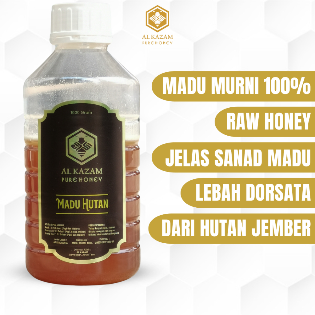 Al Kazam Madu Hutan Meru Betiri Jember Apis Dorsata Asli Murni 1Kg