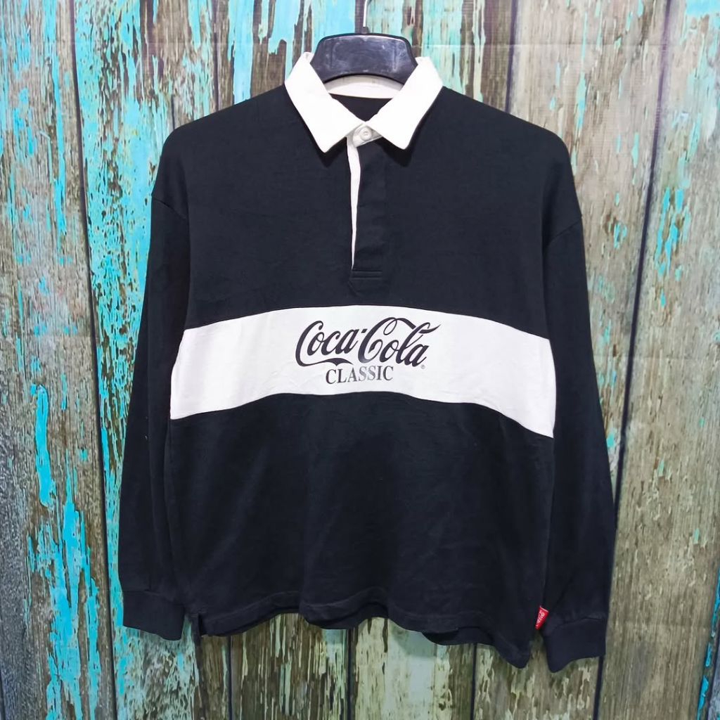 Kaos lengan Panjang GU X COCA COLA Size XL pria wanita keren bagus