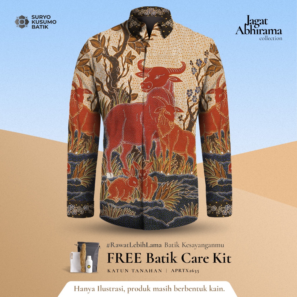 Suryo Kusumo Batik - Kain Batik Tulis Katun Exclusive  - Banteng Coklat