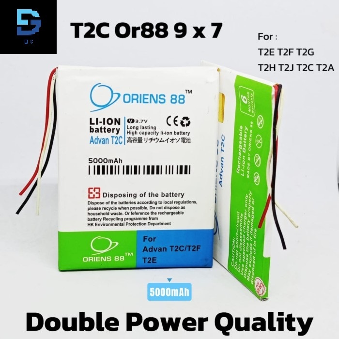 Baterai Tablet Cina Advan T2C T2E T2F T2G T2H T2J T2A Universal Double Power Batre Batrai Original