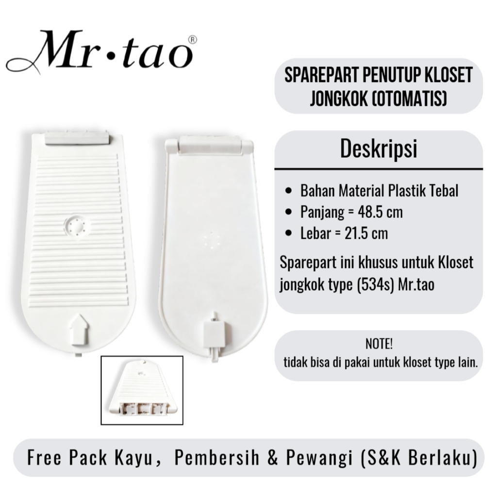 Sparepart Kloset Jongkok Penutup Otomatis