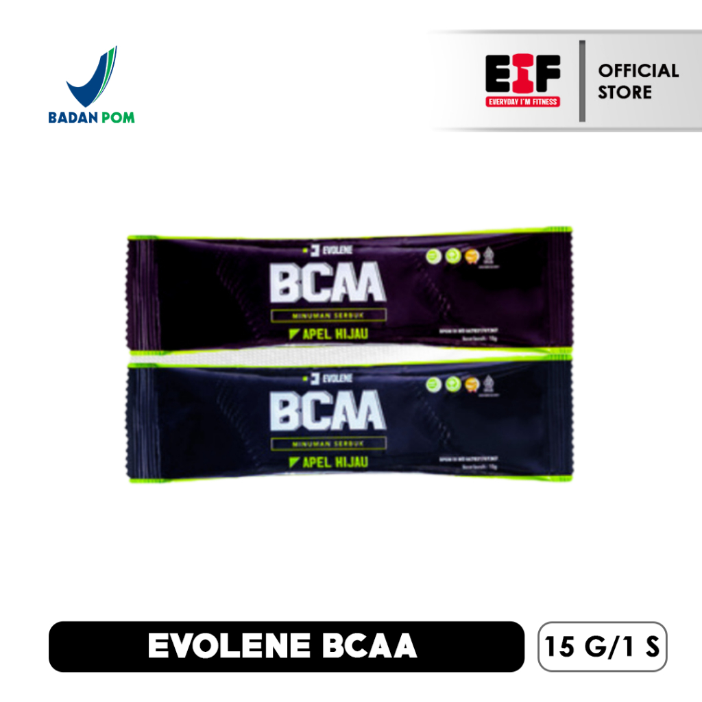 EVOLENE Bcaa 15 Gram / 1 Sachet / Ecer  - Suplemen Fitness BCAA Apel by Evolene