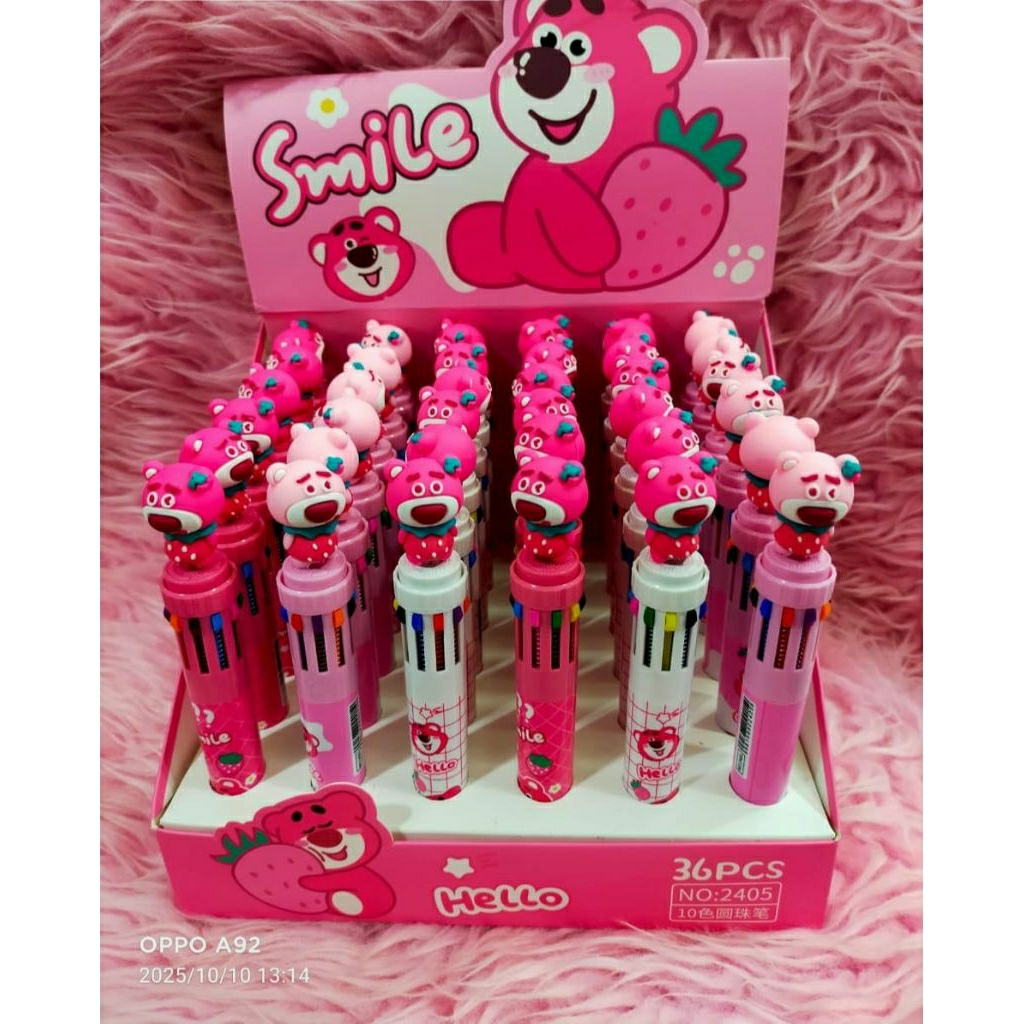 pulpen warna warni 10 warna , pulpen capibara cantik