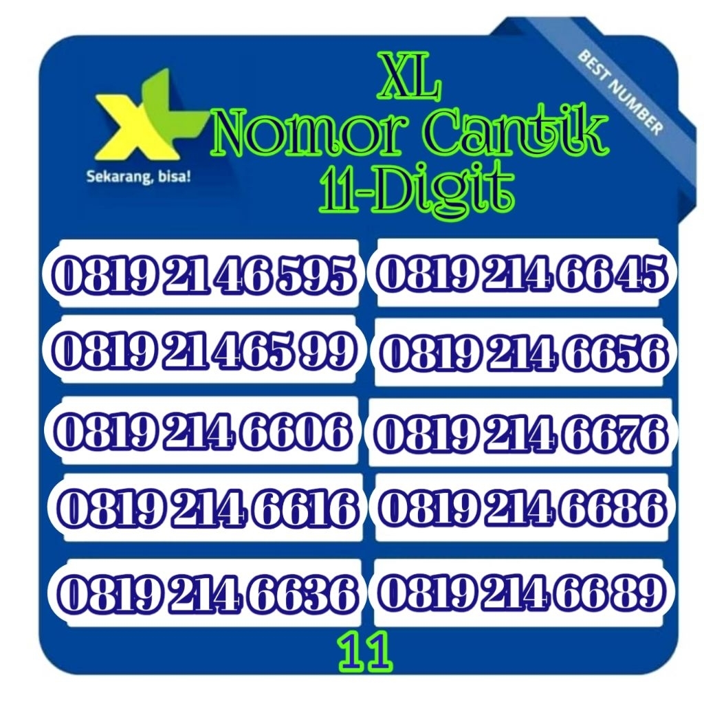 promo kartu perdana XL nomor cantik 11digit(Cek Deskripsi)