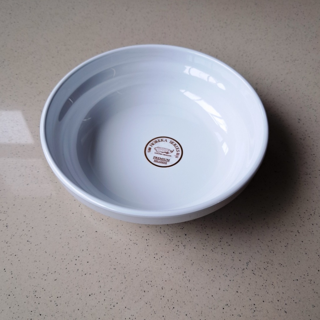 Mangkuk Salad 6" Putih Horeka Porcelain Melamine - Golden Dragon W7206