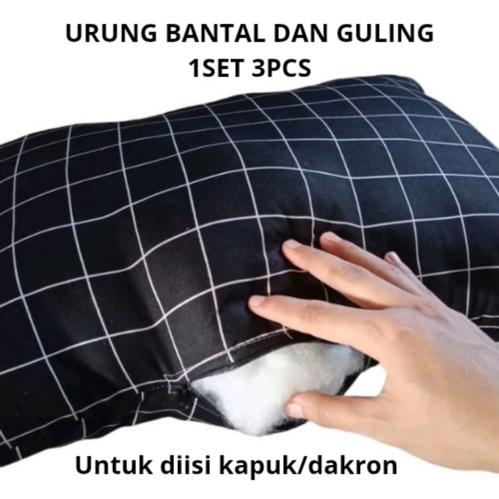Urung Bantal Dan Guling Resleting Motif Embos  Urung untuk diisi Dakron