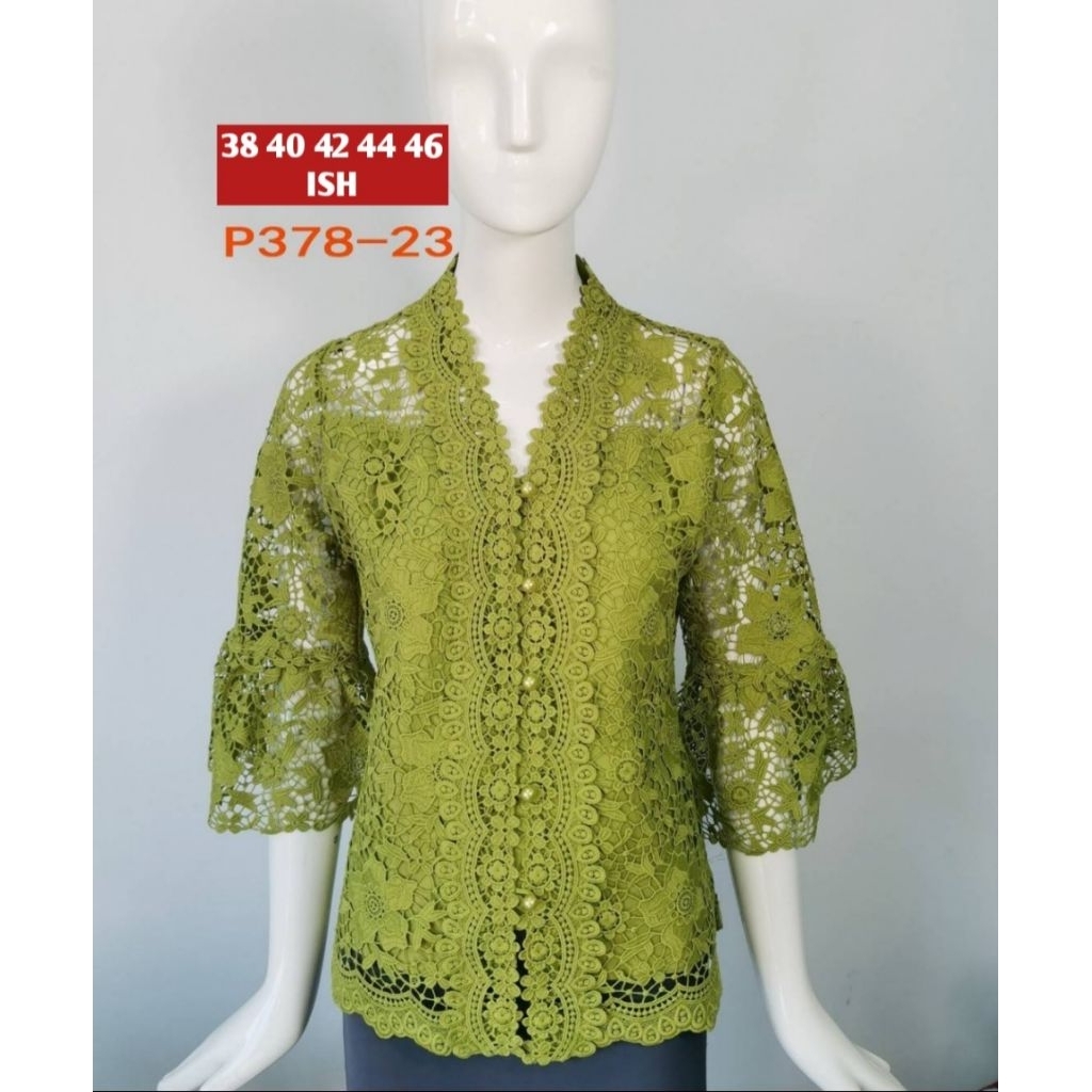 Blouse Pink Boutique Casual Wear | Blouse Bangkok Kancing Depan | Blus Brokat |