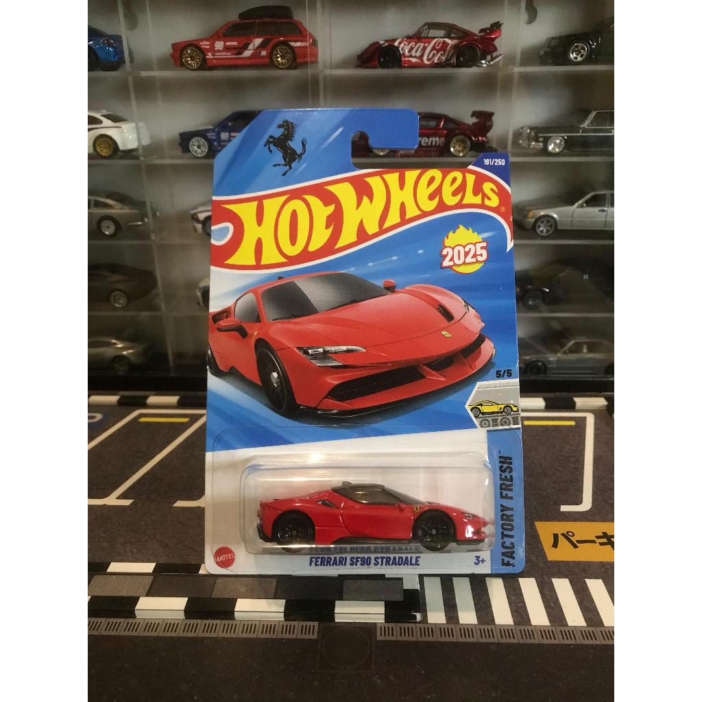 Hot Wheels Regular Card Ferrari SF90, Acura Integra GSR FnF, Toyota Celica 90SS, Morris Mini