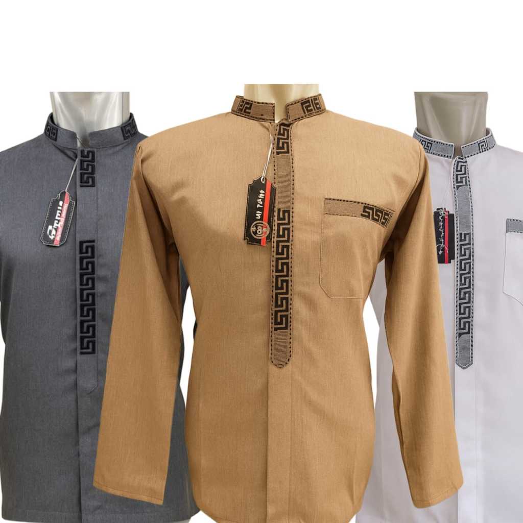 Baju Koko Pria Bordir Premium – Katun Madinah Adem & Elegan