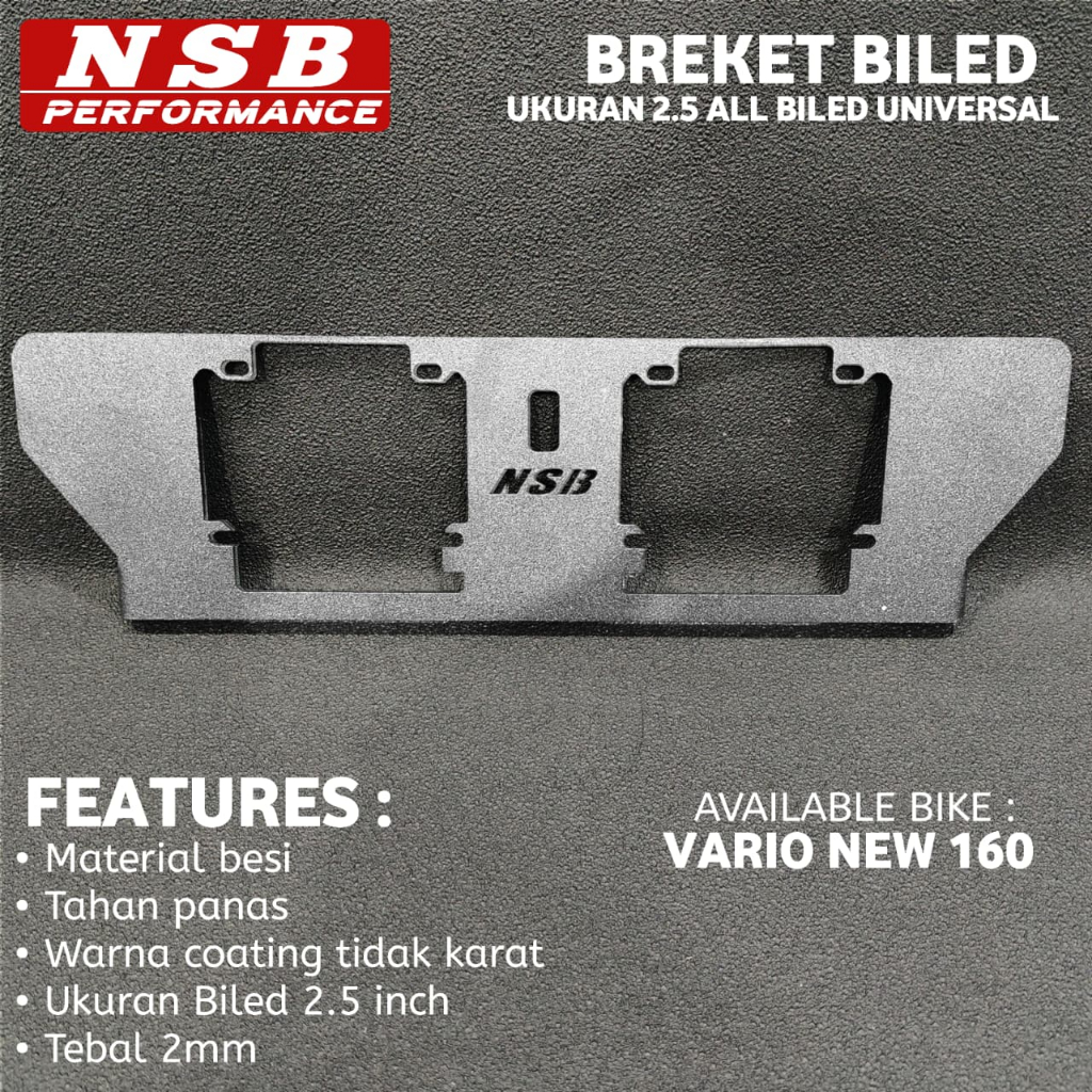 Breket Biled Vario 160 Bracket Dudukan Lampu Projie HID Vario 160 New At55