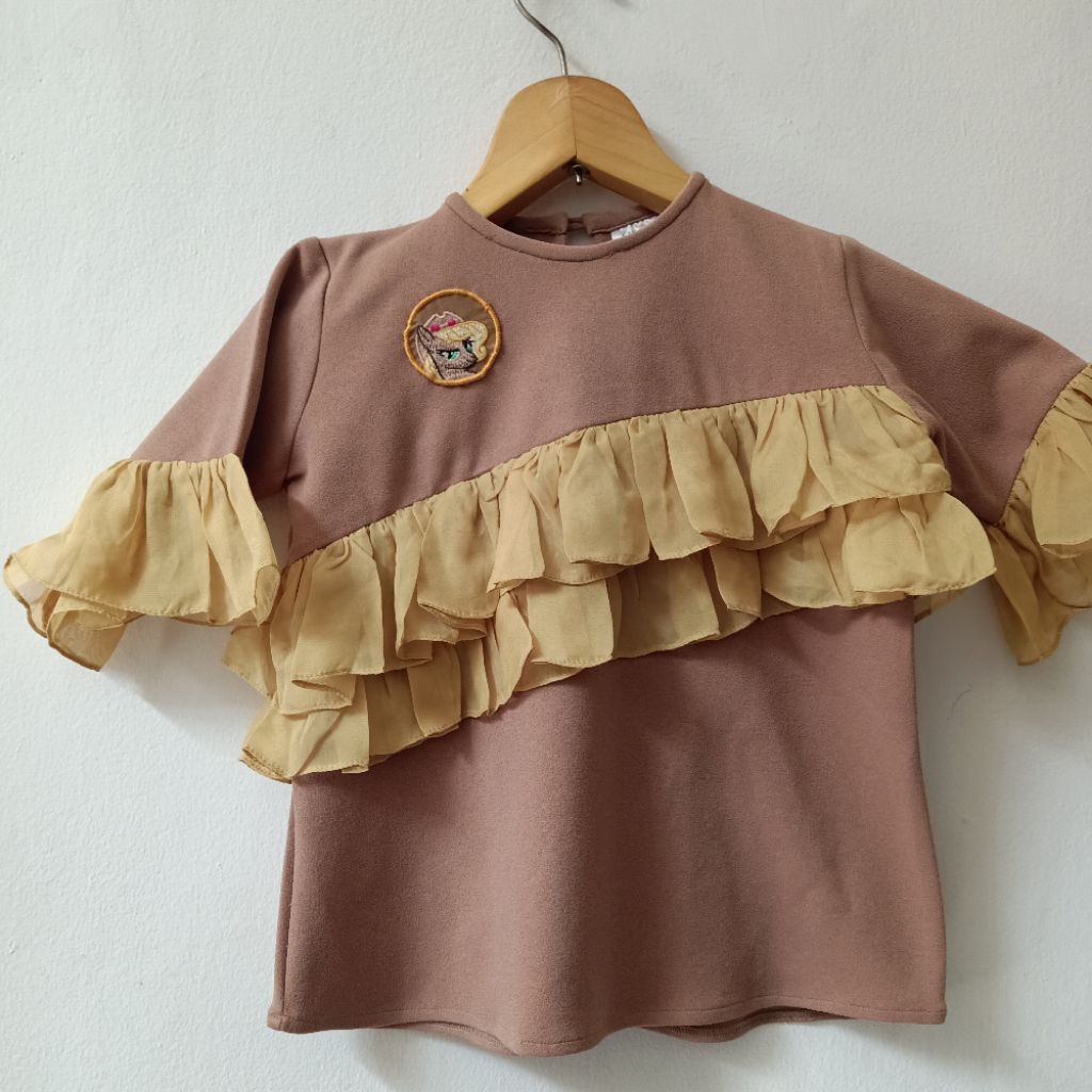 Luna by Ria Miranda Dress Baju Atasan Tunik Anak Perempuan katun Stretch 4-6 tahun (preloved)