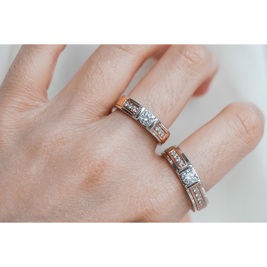 Cincin kawin berlian / cincin nikah / cincin pernikahan berlian - DRF00343/DRF00304 - KGdiamond