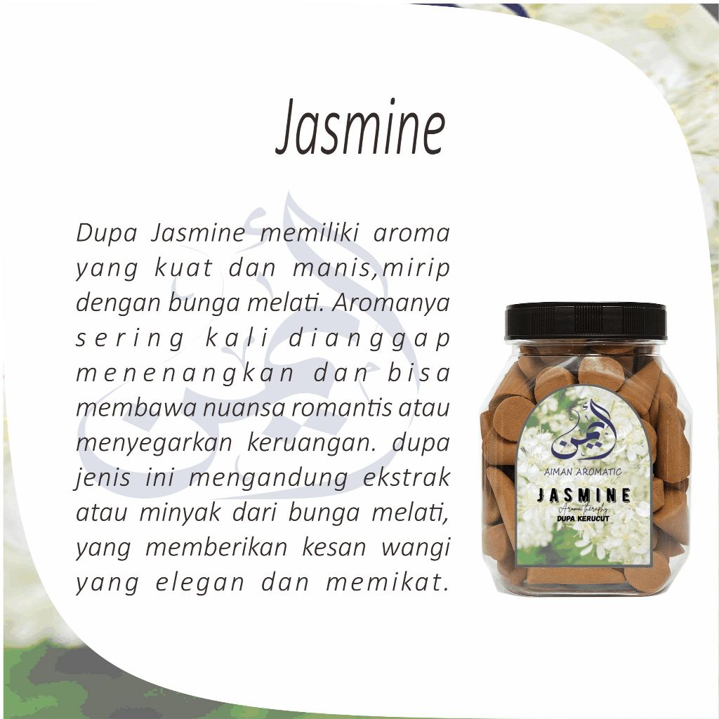 Dupa Bukhur Bakhoor Gaharu Toples Super Wangi JASMINE isi 50 pcs