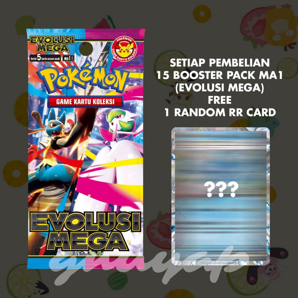 evolusi mega MA1 mega brave mega symphonia M1S M1L booster pack pokemon tcg indonesia card kartu lan