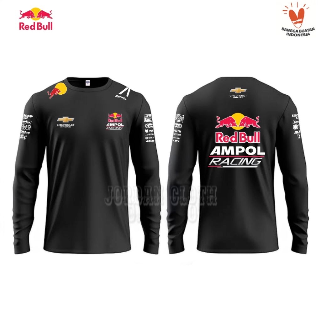 Tshirt Baju Kaos Lengan Panjang Team Redbull Ampol Racing