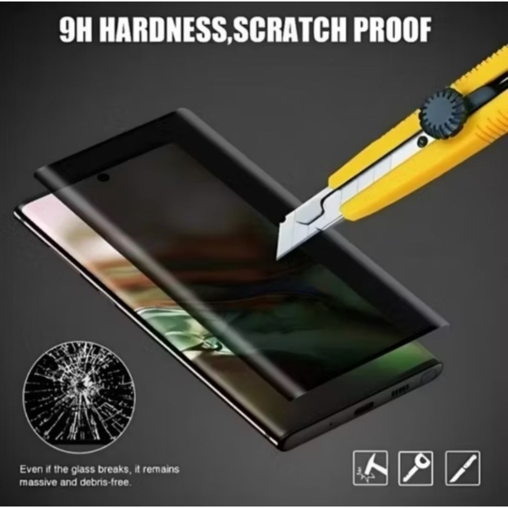 Temperd Glass UV 3D VIVO 27 Anti Gores Gelap Samping Layar Melengkung