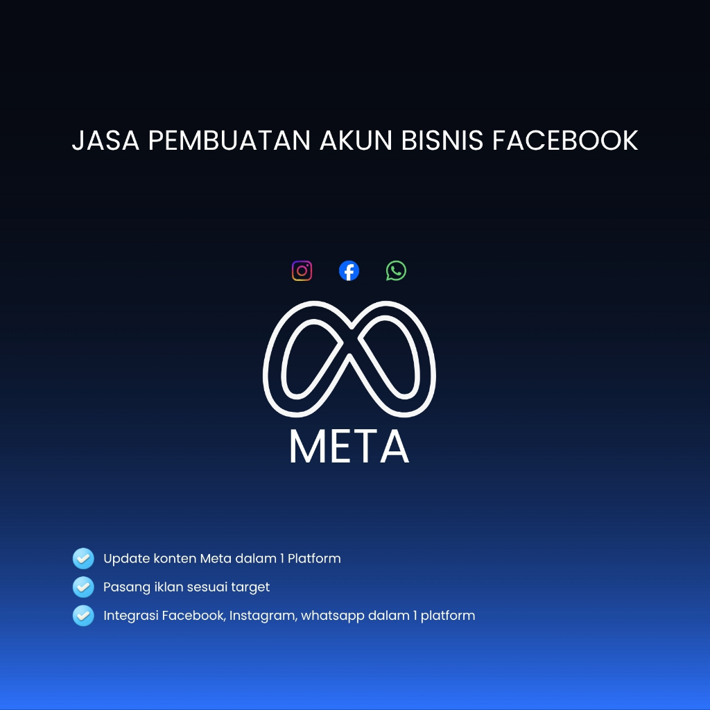 Jasa Pembuatan Akun Bisnis Facebook