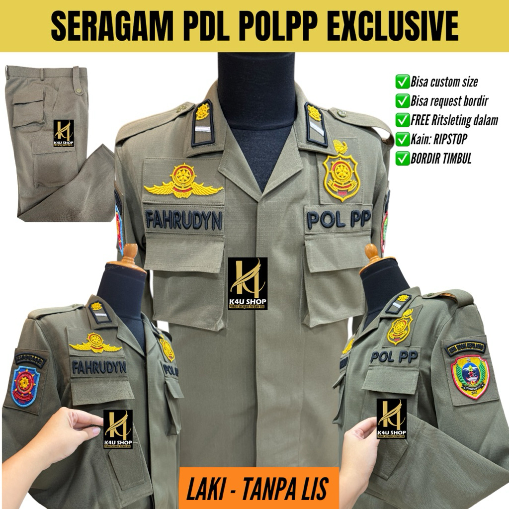 Seragam PDL Polpp Exclusive SATPOLPP Kain Luster Ripstop PDL POLPP