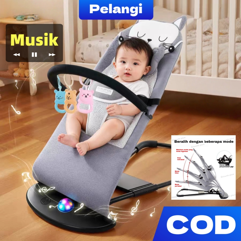 Ayunan Bayi Kursi Bouncer Bayi Lipat Otomatis Newborn Kado Bouncer Bayi Kursi Ayunan 0-3 Tahun