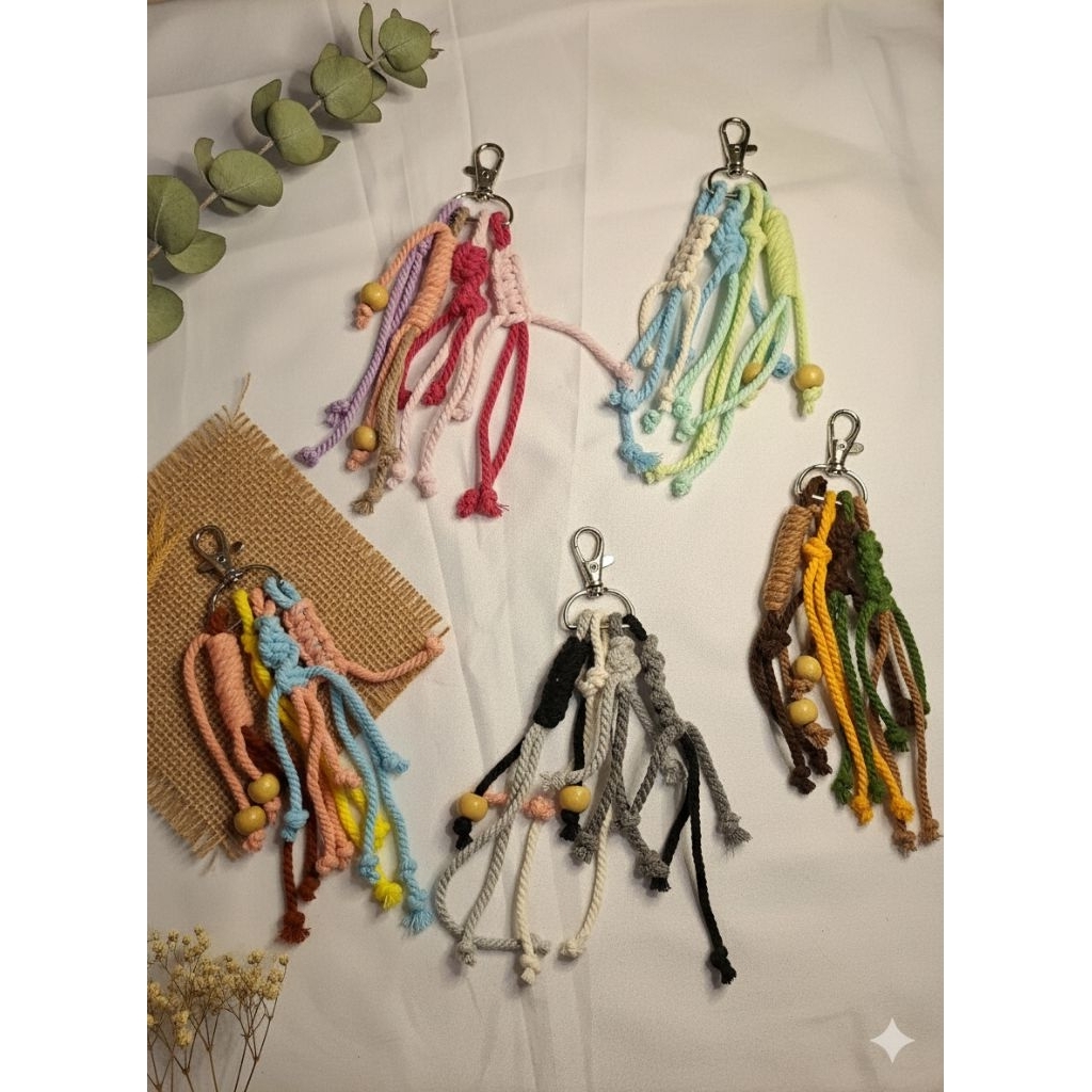 keychain macrame |souvenir gantungan kunci macrame