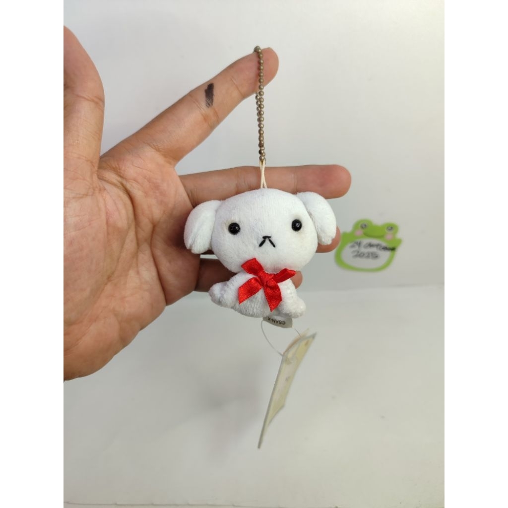 boneka san x buru buru dog purpuru maskot mini keychain original