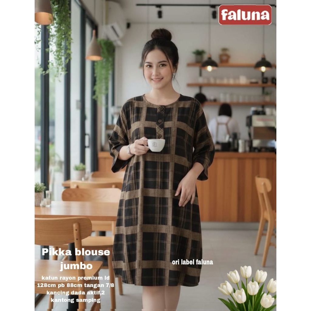 TUNIK SIZE JUMBO LD 130 _140#SET ROK PLISKET