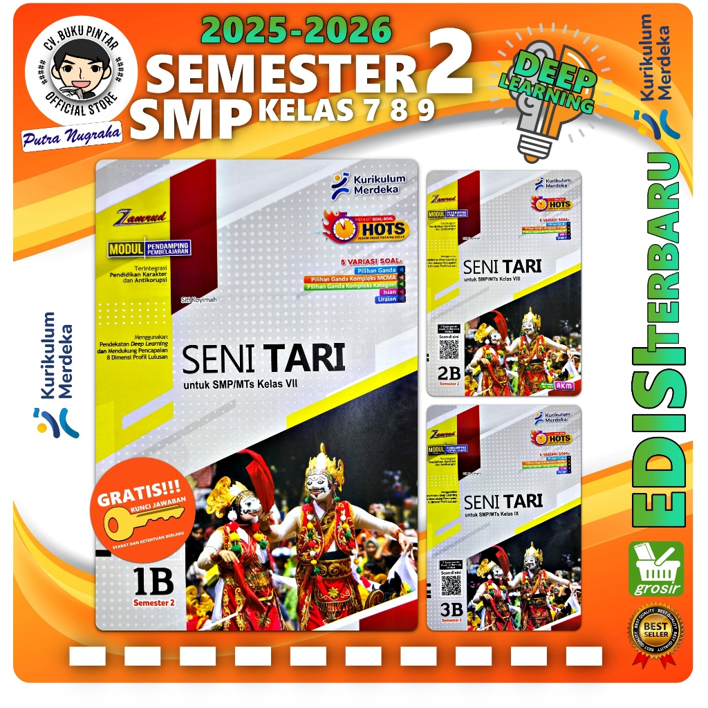 LKS SENI TARI SMP KELAS 7 8 9 SEMESTER 2 2025-2026 KURIKULUM MERDEKA DEEP LEARNING | ZAMRUD PUTRA NU