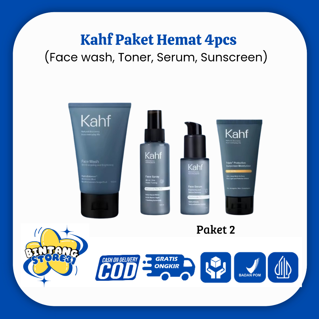 Kahf Paket Hemat Face Care Isi 4pcs
