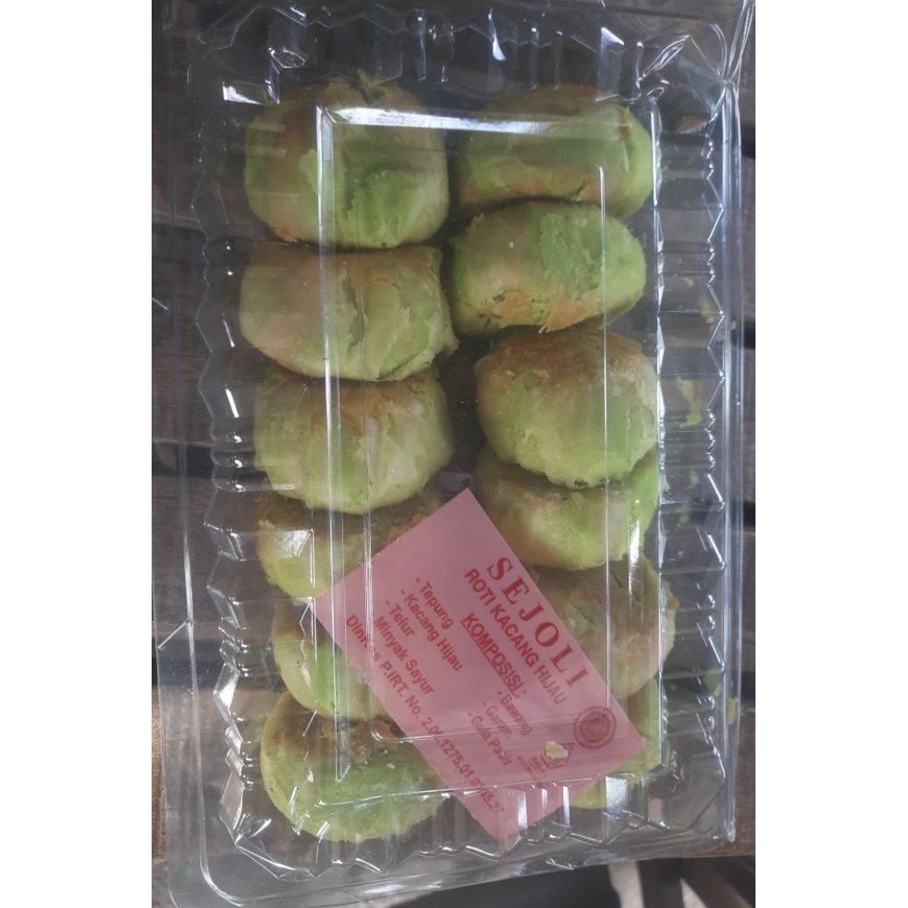 roti kacang hijau jumbo merk sejoli isi 12.