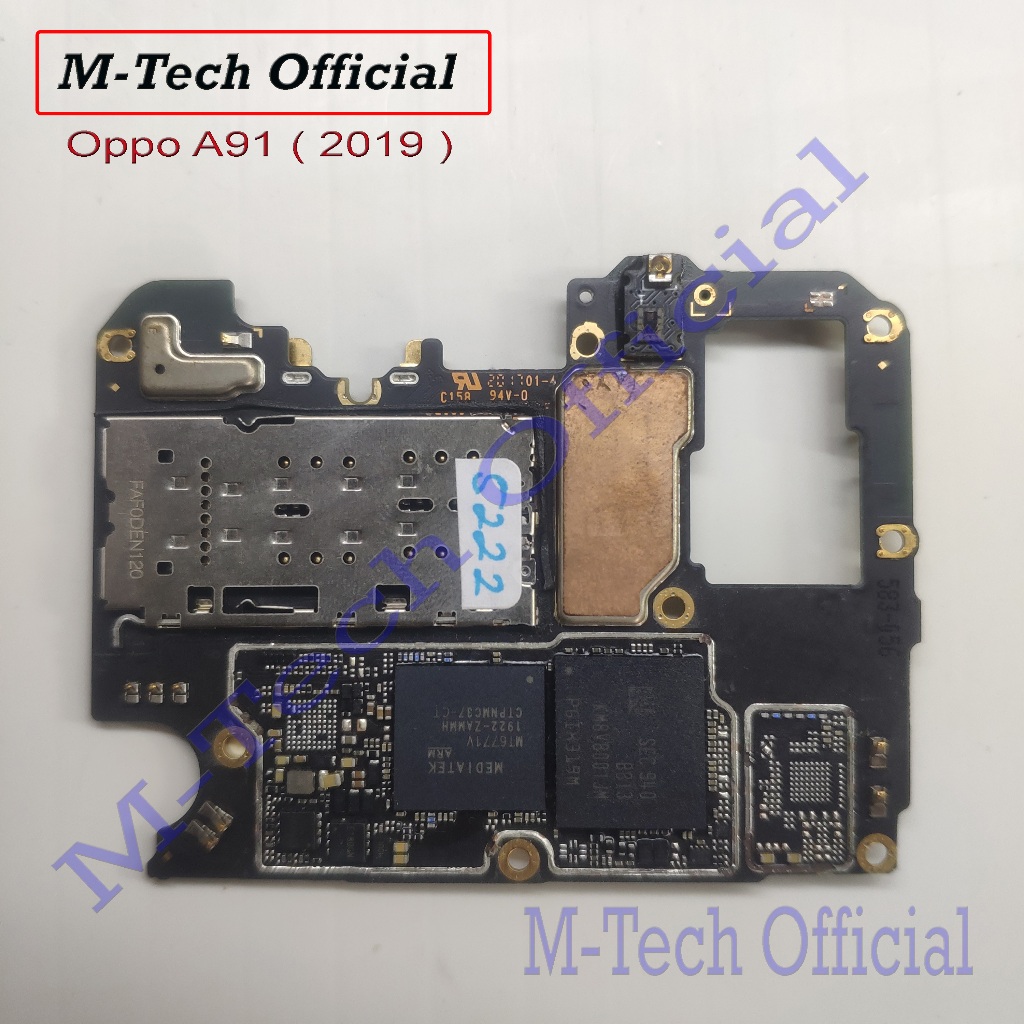 [5222] PCB Mesin Oppo A91 (2019) original minus mati / matot