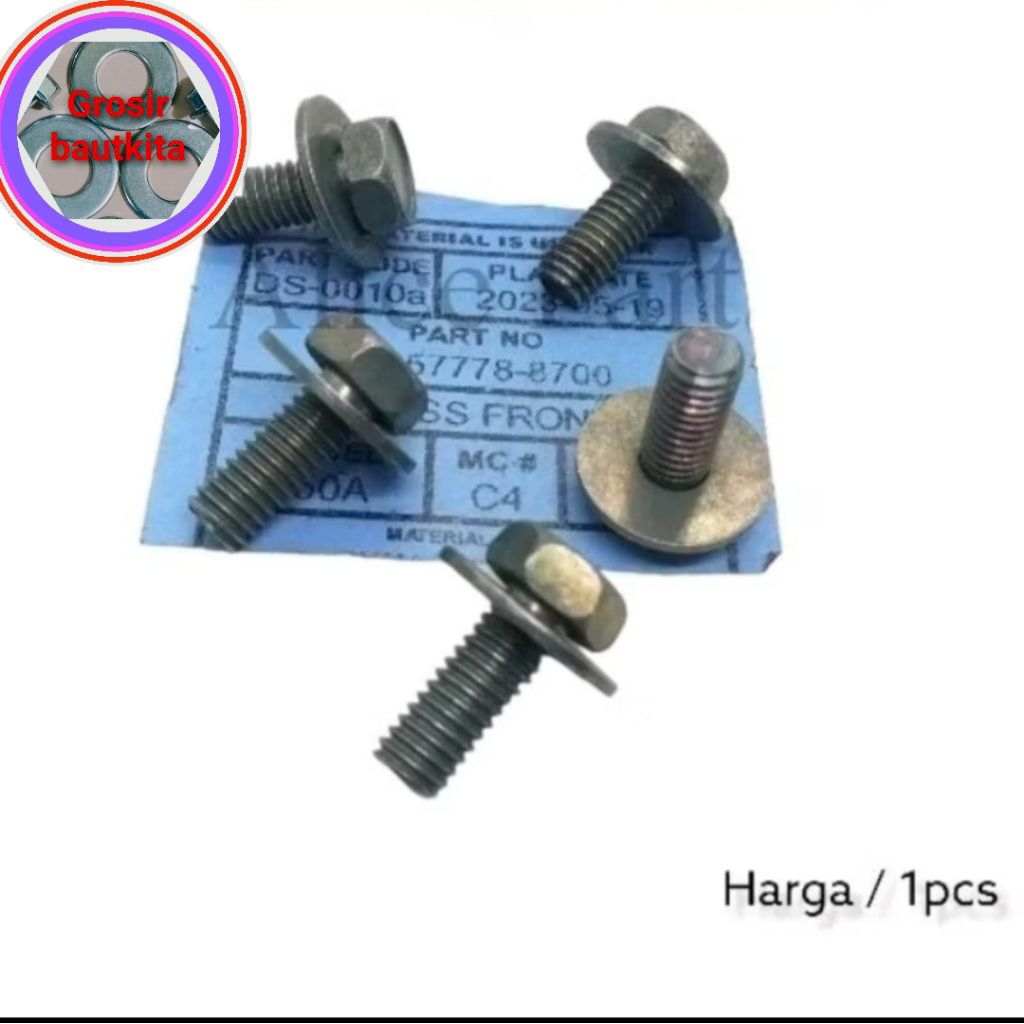 1,biji..BAUT 10.M6*15 RING ,BAUT DEK PIJAKAN KAKI LANTAI MOTOR MIO, MIO J, MIO SOUL, MIO SPORTY, BEA