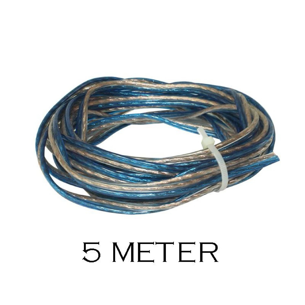 Kabel Listrik Audio Serabut Transparan 2X50 Sama Dengan 2x1,5 mm2 Panjang 5M