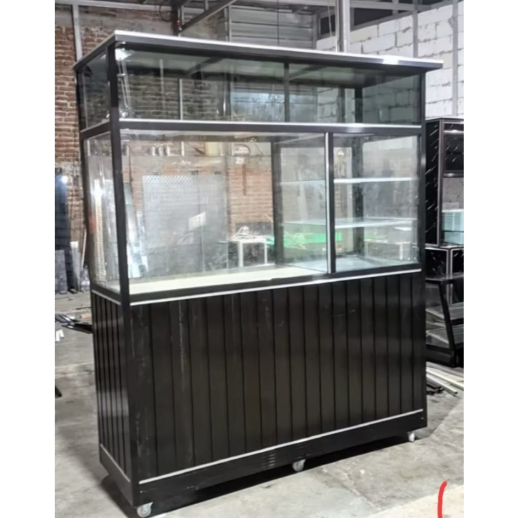 BACA DESKRIPSI / Etalase Usaha / Etalase Jualan Aluminium / Etalase Usaha 180cm / Etalase Aluminium 