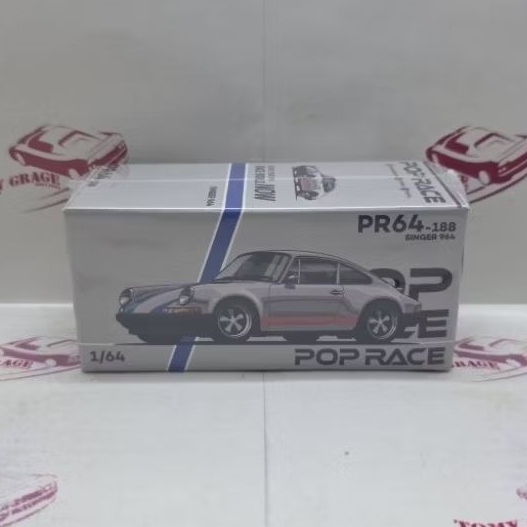 Pop Race Porsche Singer 964 Silver Blue