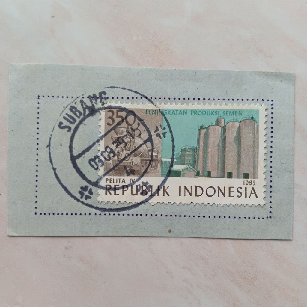Perangko Prangko Kuno Jadul Indonesia Seri Pelita IV 1985 Cap Bagus Subang - YN2894
