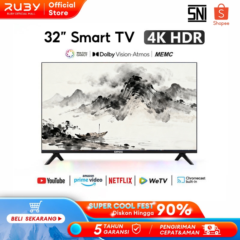 Smart TV 32 inch Smart TV 43 inch TV Android 50 inch LED UHD 4K WIFI Youtube/Google Play Dolby Audio