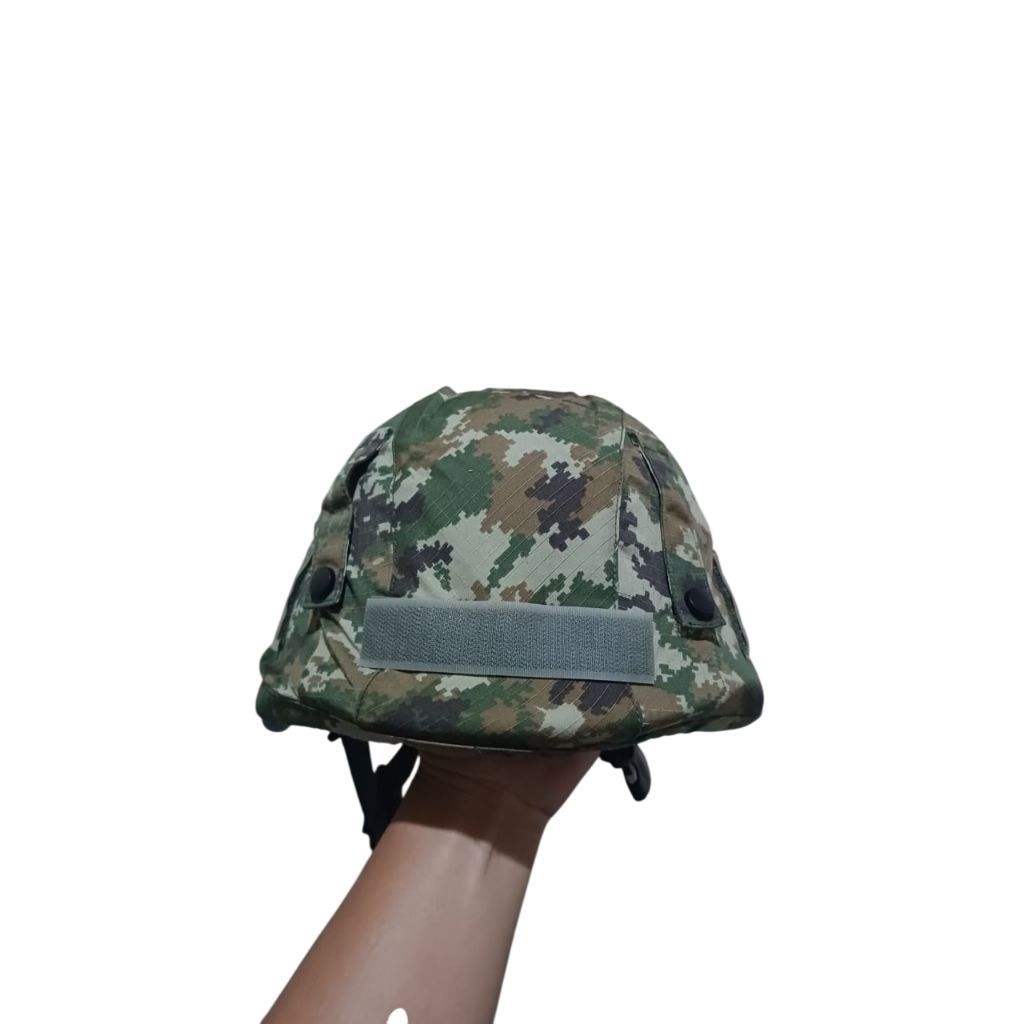Cover Sarung Helm Camo Loreng Digital Sage Green Kostrad Jatah Pembagian TNI (tidak termasuk helm)