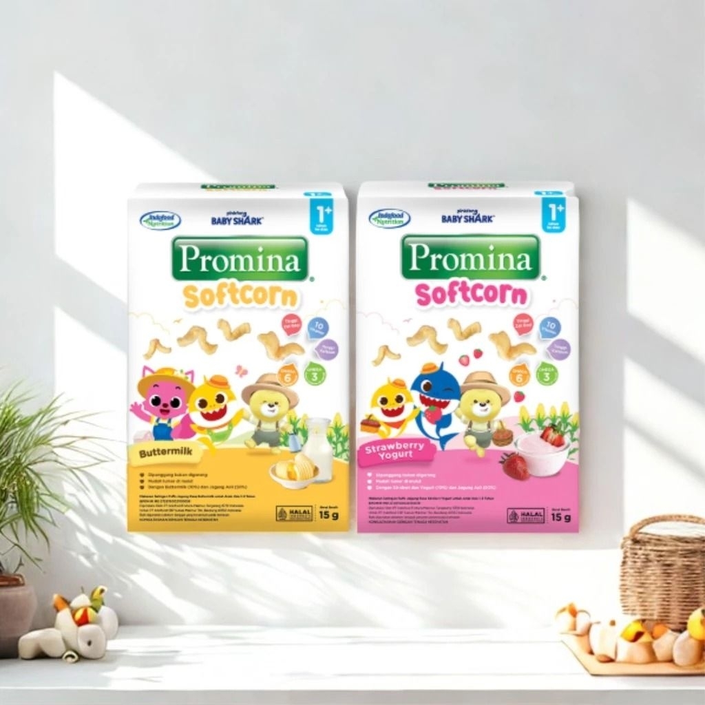 Promina Softcorn Baby 15gr Crunchies Puff Makanan Cemilan Bayi 1 Tahun MPASI
