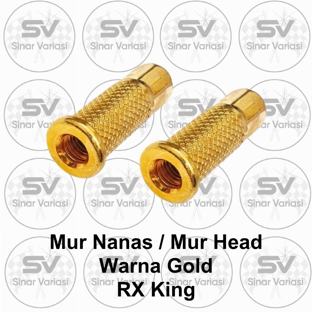 Mur Nenas Mur Jagung Sisik Cylinder Mur Head Deksel Gold M8 Baut 12 Panjang 41mm  RX-KING, RXK, JUPI