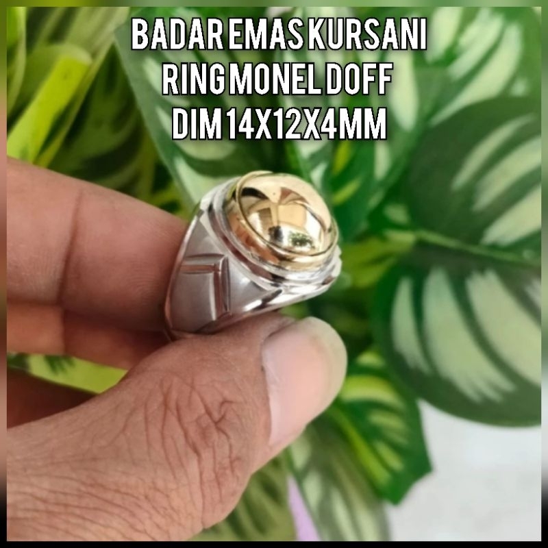 CINCIN PRIA BATU BADAR EMAS KURSANI RING MONEL DOFF